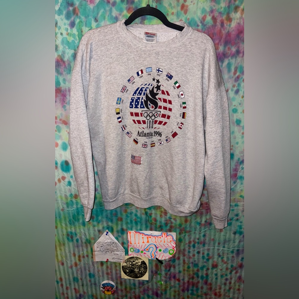 Atlanta 1996 Olympics Gray Sweatshirt Vintage